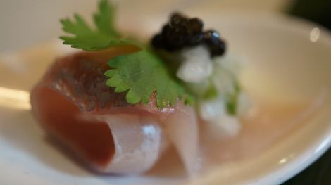 Yellowtail de Yuzu et de Caviar