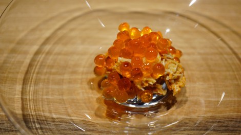 Crabe et oeuf de saumon